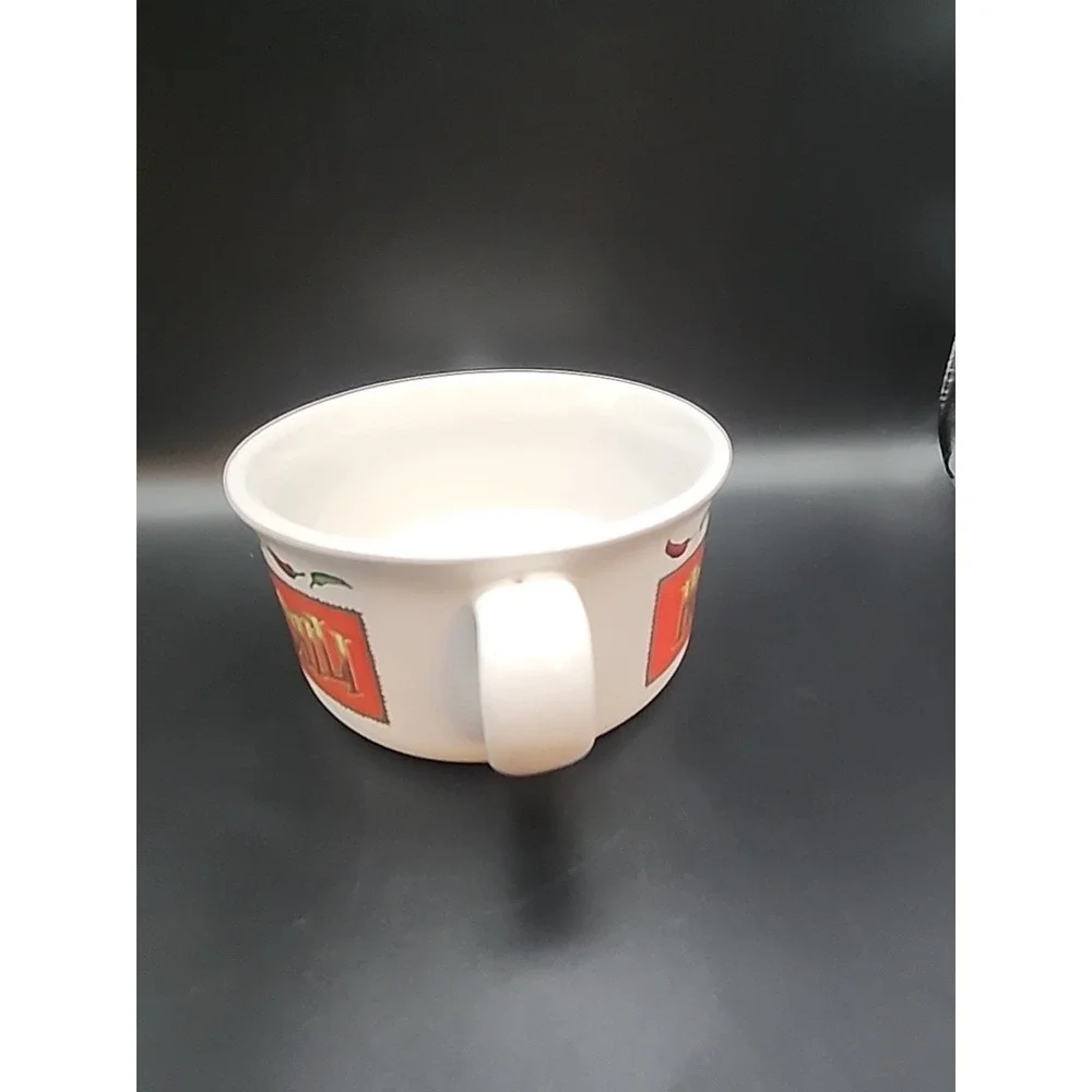 Vintage Tabasco Chili Ceramic Bowls Set Of 2 With‎ Double Handles